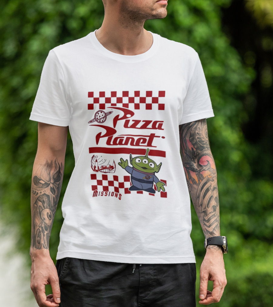 Pizza Planet Little Green Men Missions Disney Pixar Toy Story T-Shirt