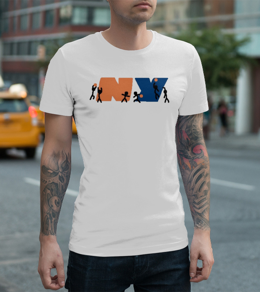 New York Knicks NBA NY Paint Basketball T-Shirt