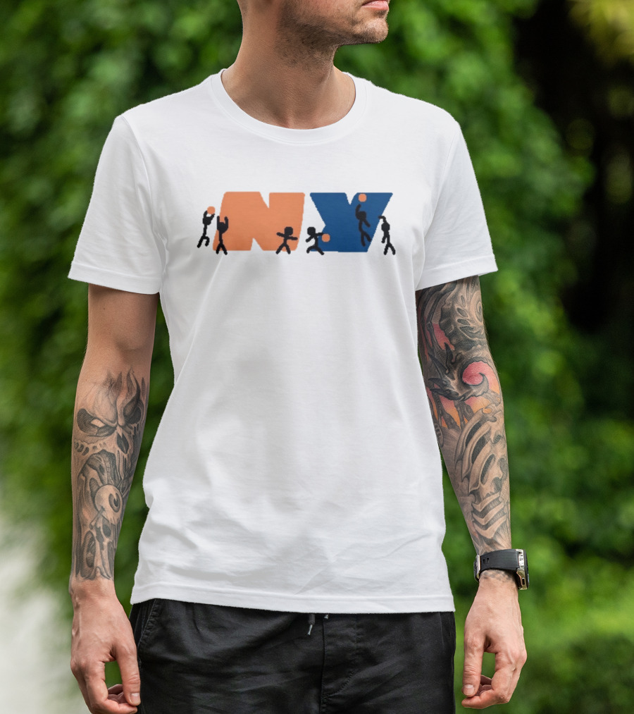 New York Knicks NBA NY Paint Basketball T-Shirt