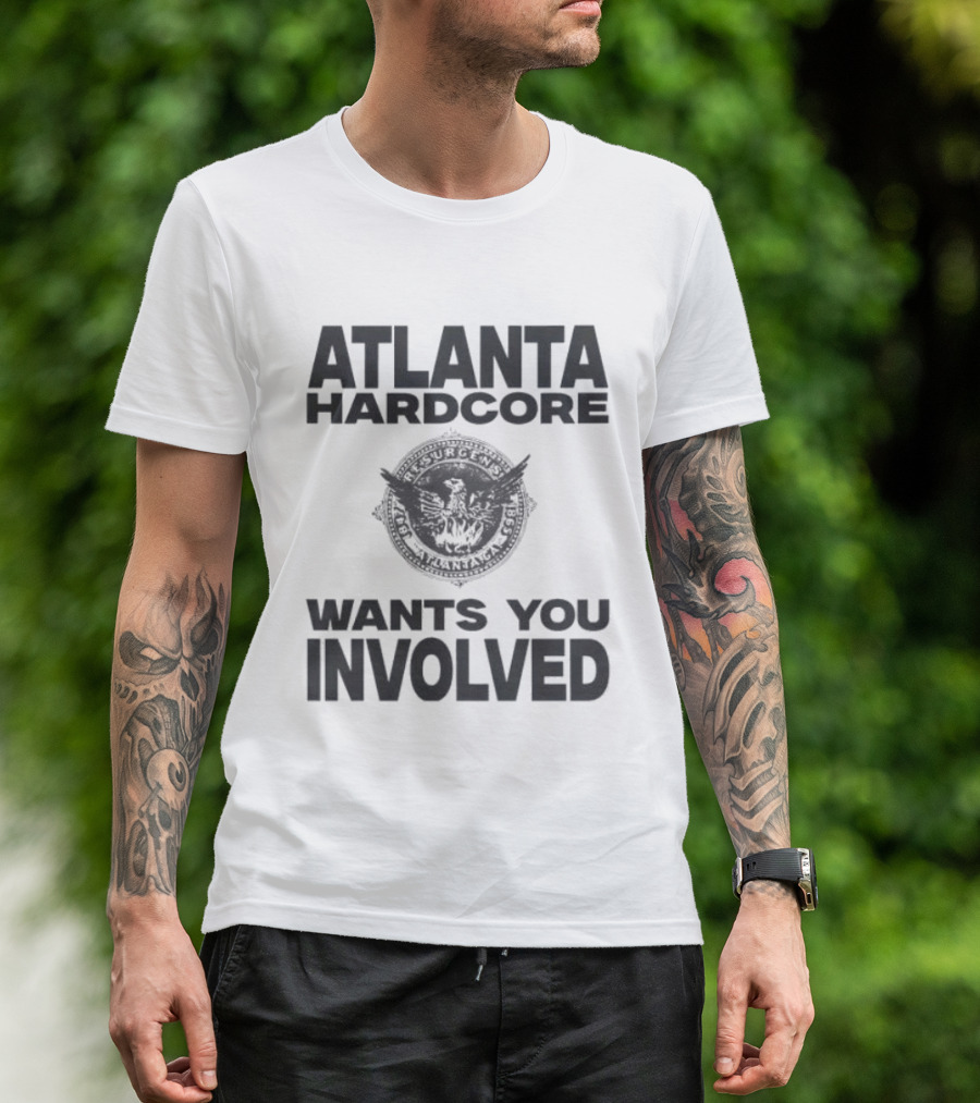 Atlanta Hardcore Wants You Involved Vintage Bulldog T-Shirt