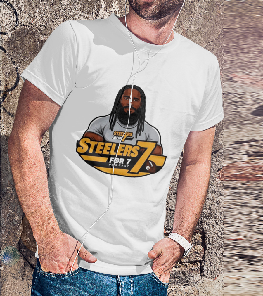 Steelers For 7 Podcast James Harrison Pittsburgh Steelers 7 T-Shirt