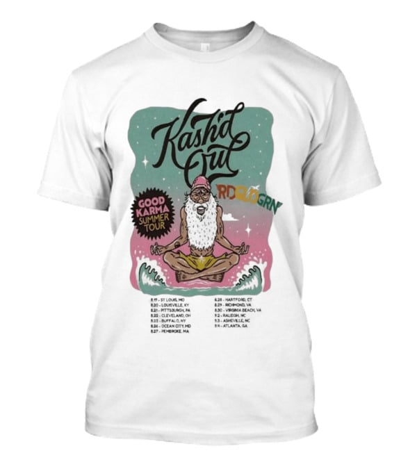 Kash'd Out 2026 Good Karma Summer Tour Vintage Meditation T-Shirt