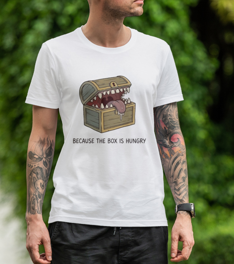 Mimic Chest Monster Because The Box Is Hungry Dungeons And Dragons Fantasy Gaming Creature T-Shirt