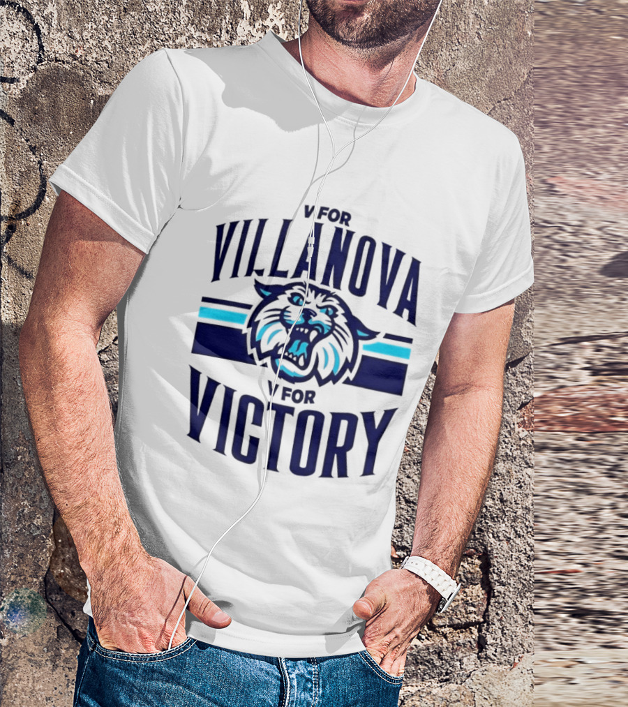 V For Villanova V For Victory Wildcats T-Shirt