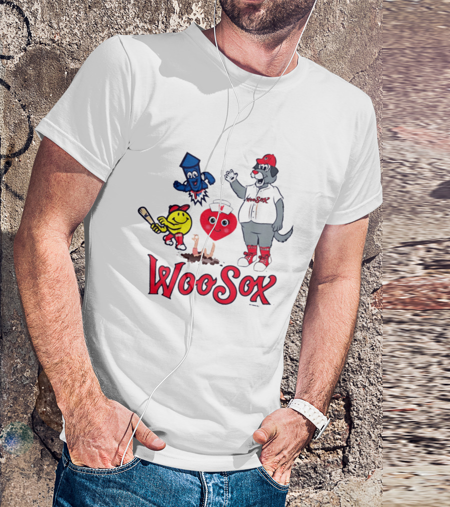 WooSox Baseball Team Central Masscots Characters T-Shirt