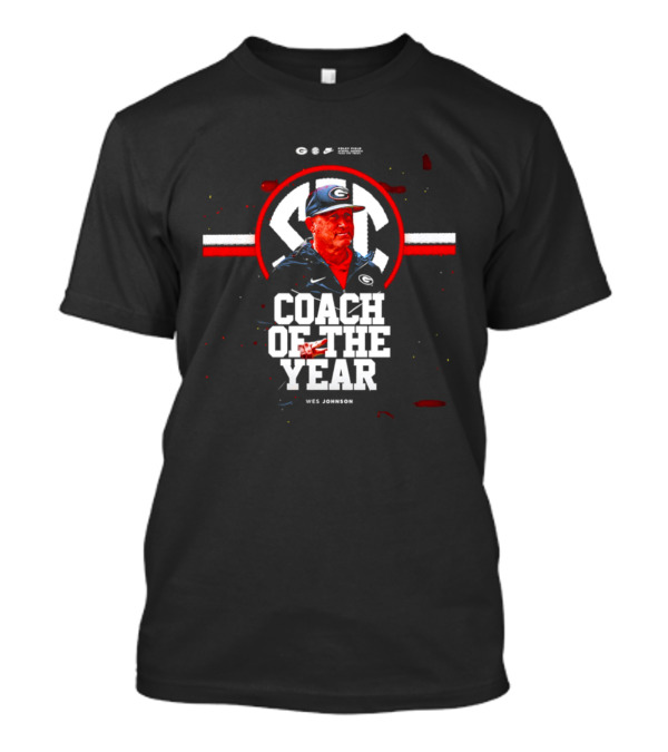SEC Wes Johnson Coach Of The Year 2026 Georgia Bulldogs T-Shirt