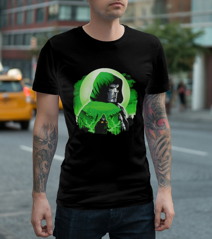 Doctor Doom Green Hooded Emperor Power T-Shirt