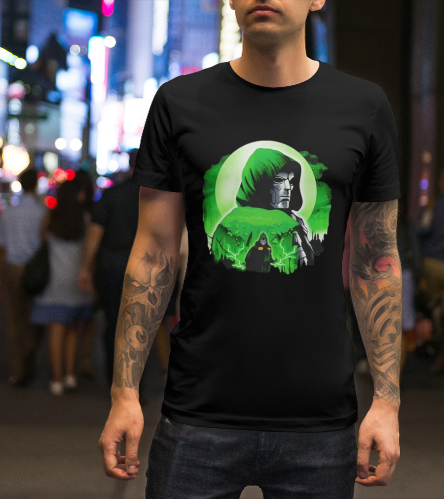 Doctor Doom Green Hooded Emperor Power T-Shirt