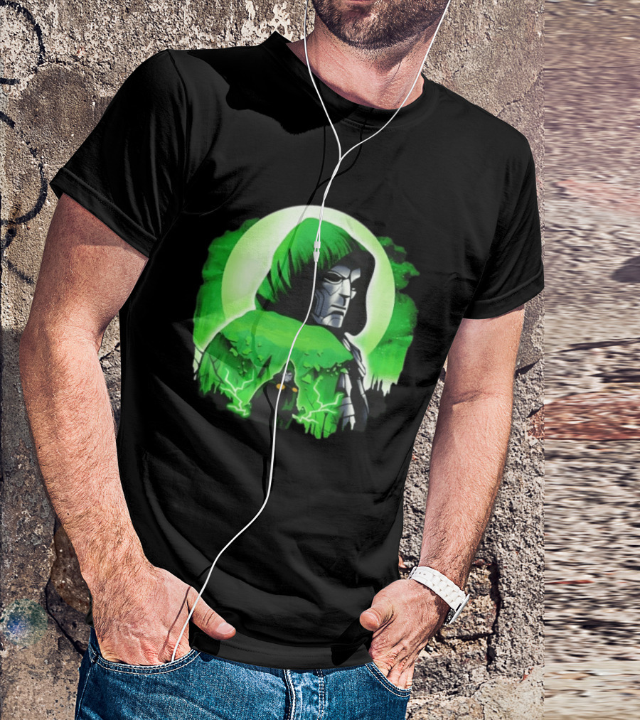 Doctor Doom Green Hooded Emperor Power T-Shirt
