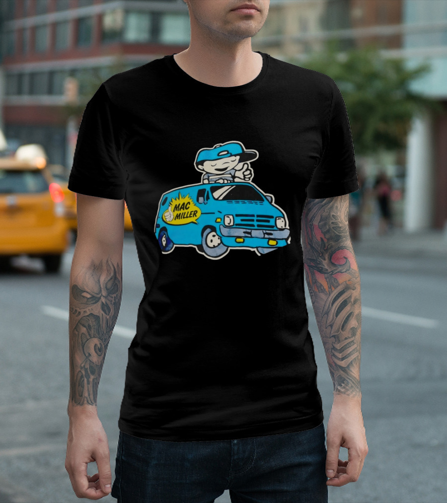 Mac Miller Under The Influence Of Music Cartoon Van T-Shirt
