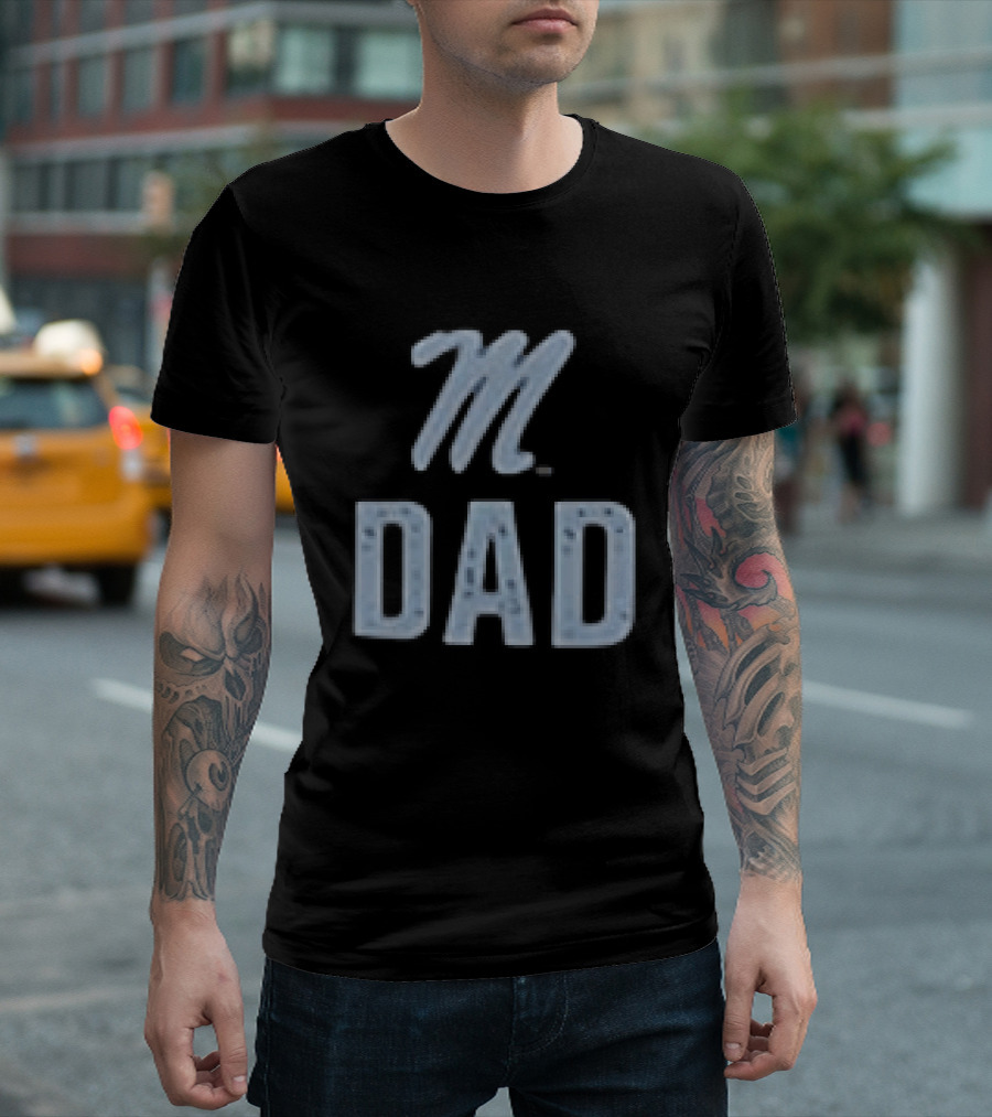 Ole Miss Rebels M Dad Father's Day 2026 Two Sided T-Shirt