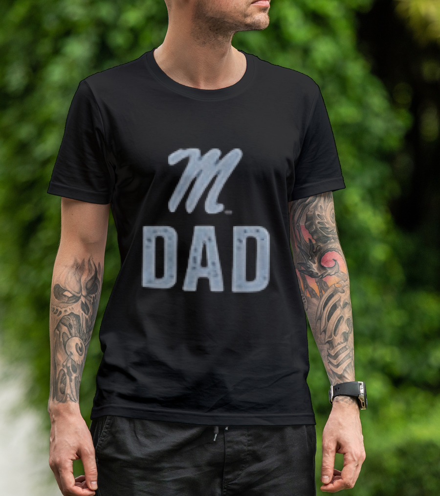 Ole Miss Rebels M Dad Father's Day 2026 Two Sided T-Shirt
