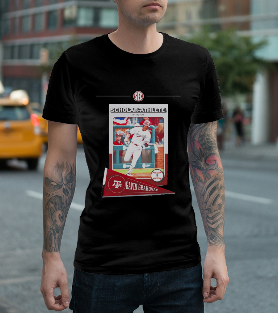 Texas A&M Gavin Grahovac SEC Scholar Athlete Baseball 2026 T-Shirt