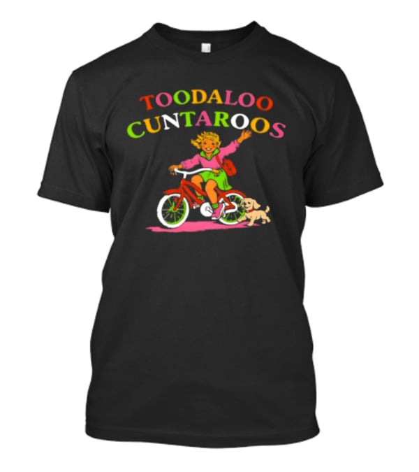 Toodaloo Cuntaroos Meme Bicycling With Dog Adventure T-Shirt