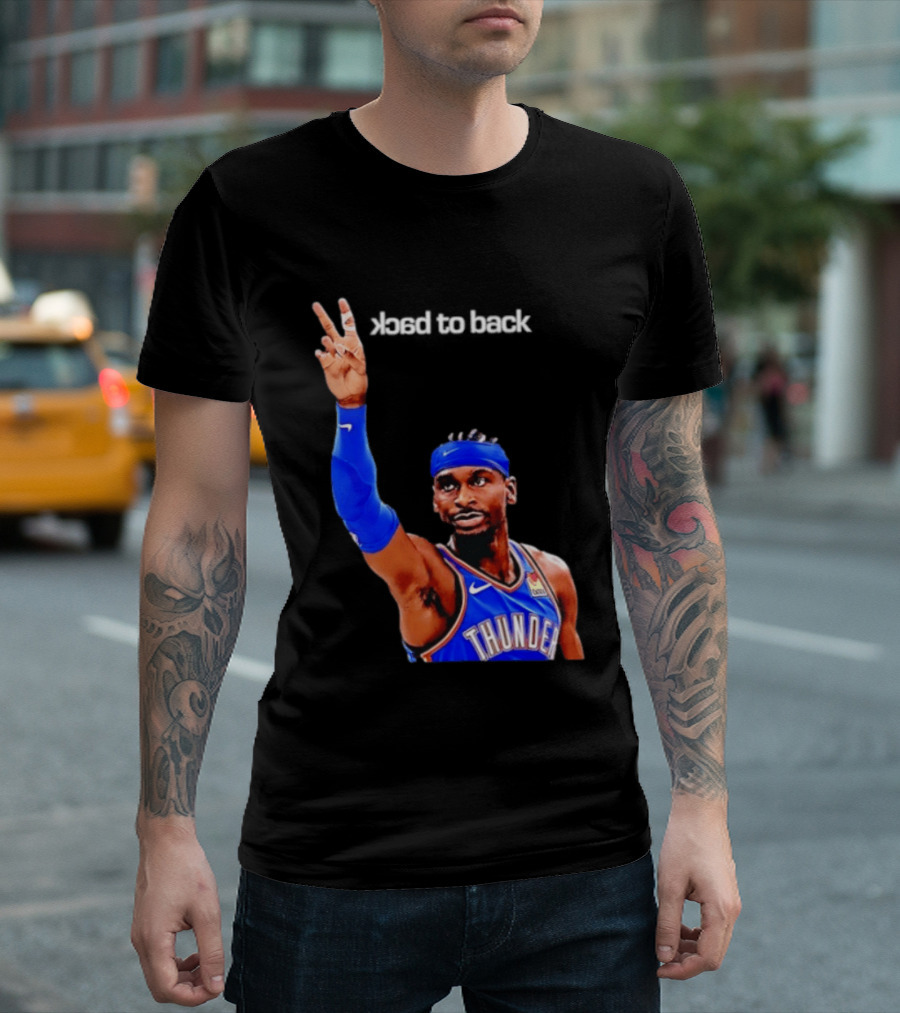 Shai Gilgeous Alexander Back To Back 2025 26 Kia NBA MVP Thunder T-Shirt