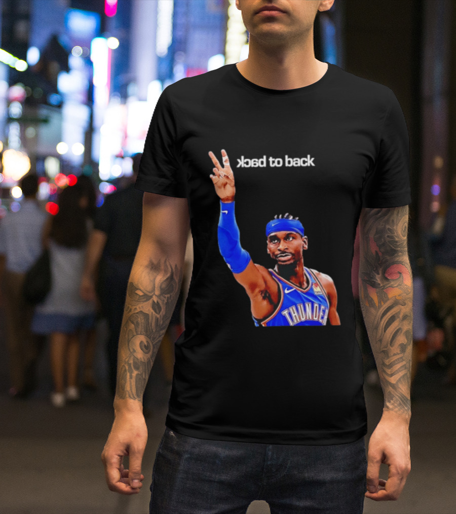 Shai Gilgeous Alexander Back To Back 2025 26 Kia NBA MVP Thunder T-Shirt