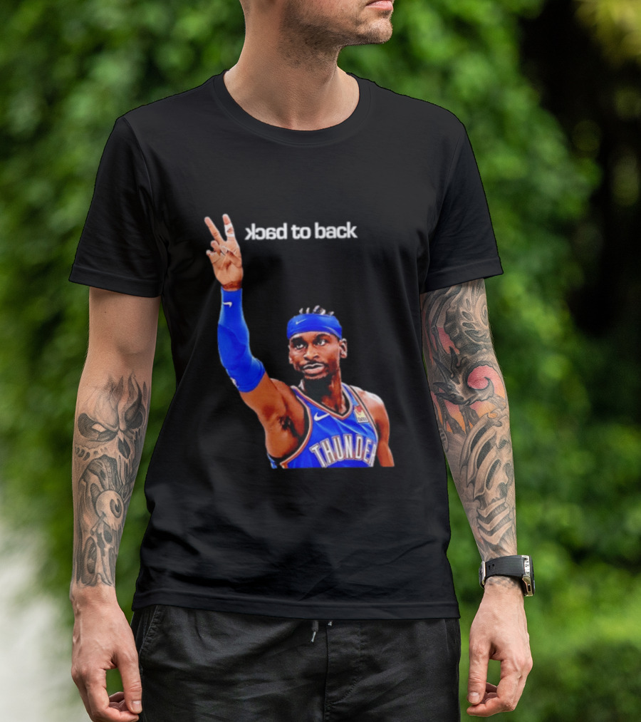 Shai Gilgeous Alexander Back To Back 2025 26 Kia NBA MVP Thunder T-Shirt