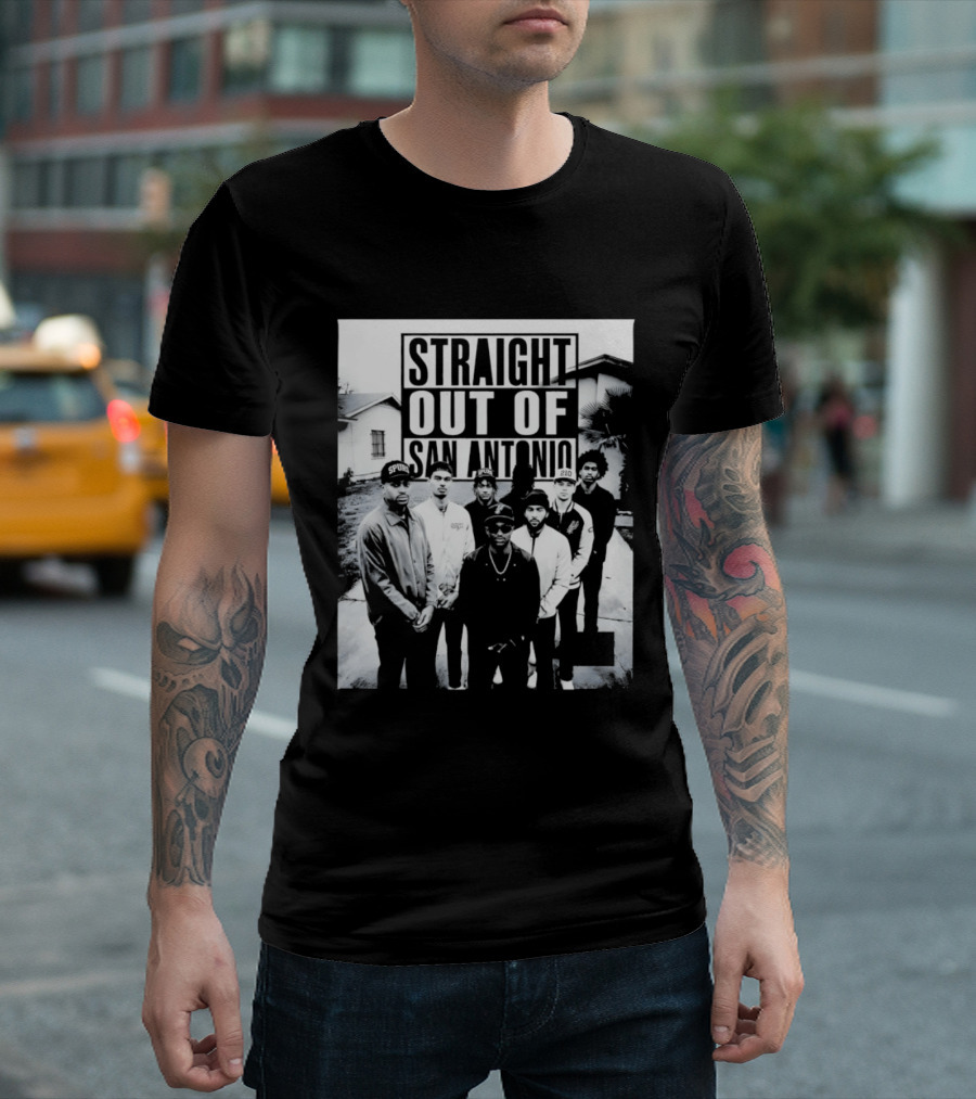 Straight Out Of San Antonio Spurs Team Players T-Shirt