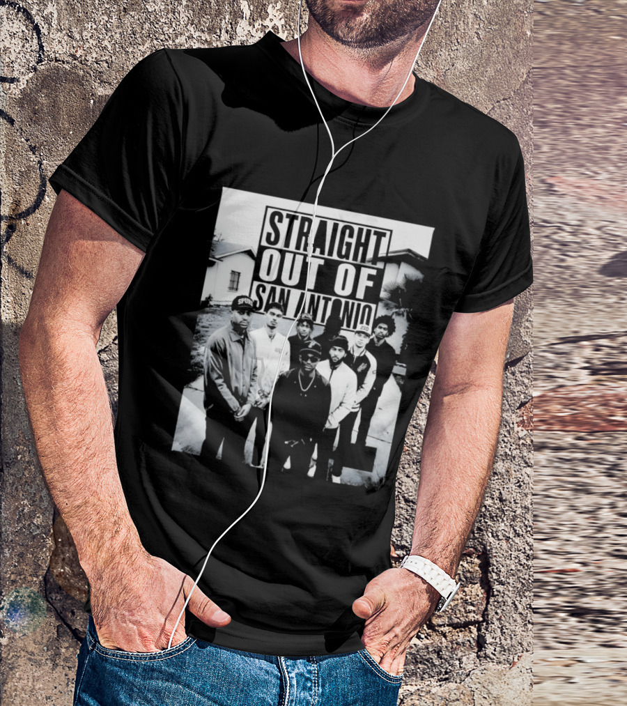Straight Out Of San Antonio Spurs Team Players T-Shirt