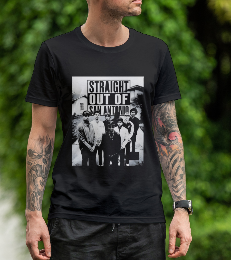 Straight Out Of San Antonio Spurs Team Players T-Shirt