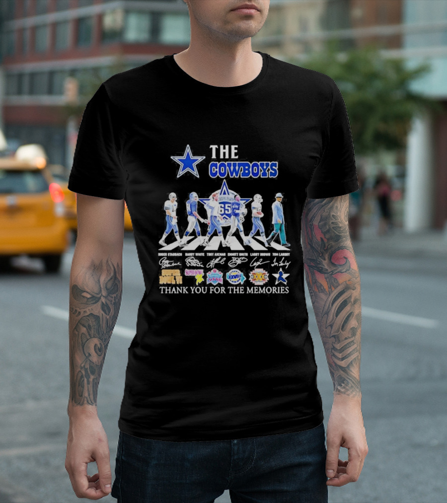 The Cowboys 65th Anniversary Thank You For The Memories Super Bowl Championships T-Shirt