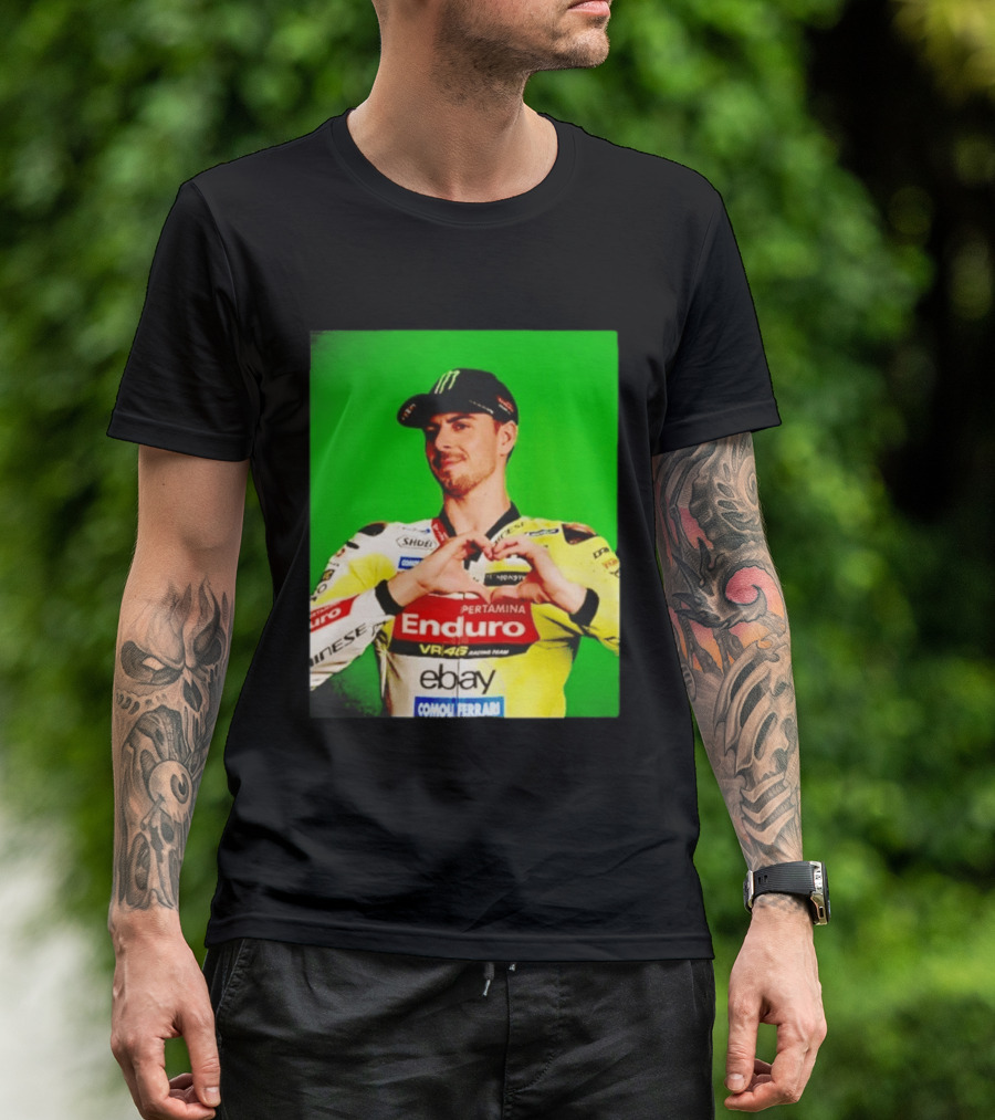 Valentino Rossi Motogp Legend Heart Sign VR46 Enduro Racing Yellow T-Shirt