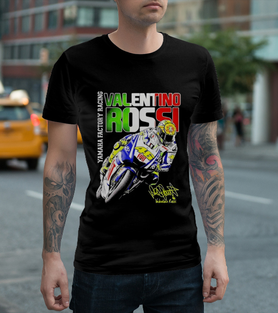 Valentino Rossi Yamaha Factory Racing Motogp Fiat Racing T-Shirt