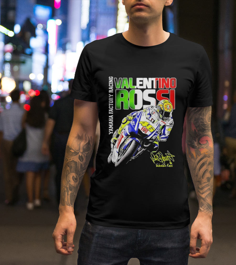 Valentino Rossi Yamaha Factory Racing Motogp Fiat Racing T-Shirt