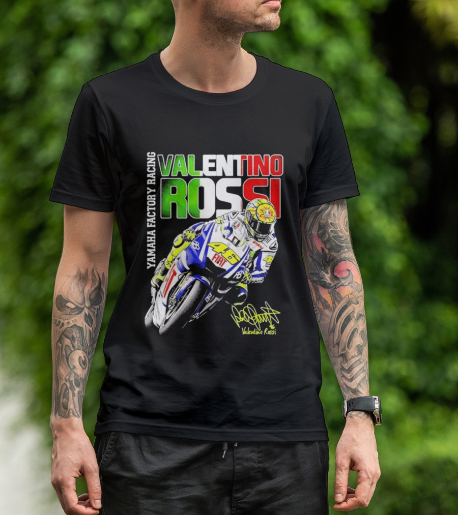 Valentino Rossi Yamaha Factory Racing Motogp Fiat Racing T-Shirt