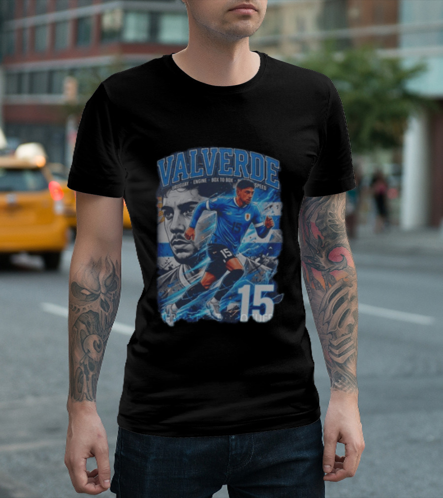 Valverde Uruguay Engine Box To Box Speed 15 T-Shirt