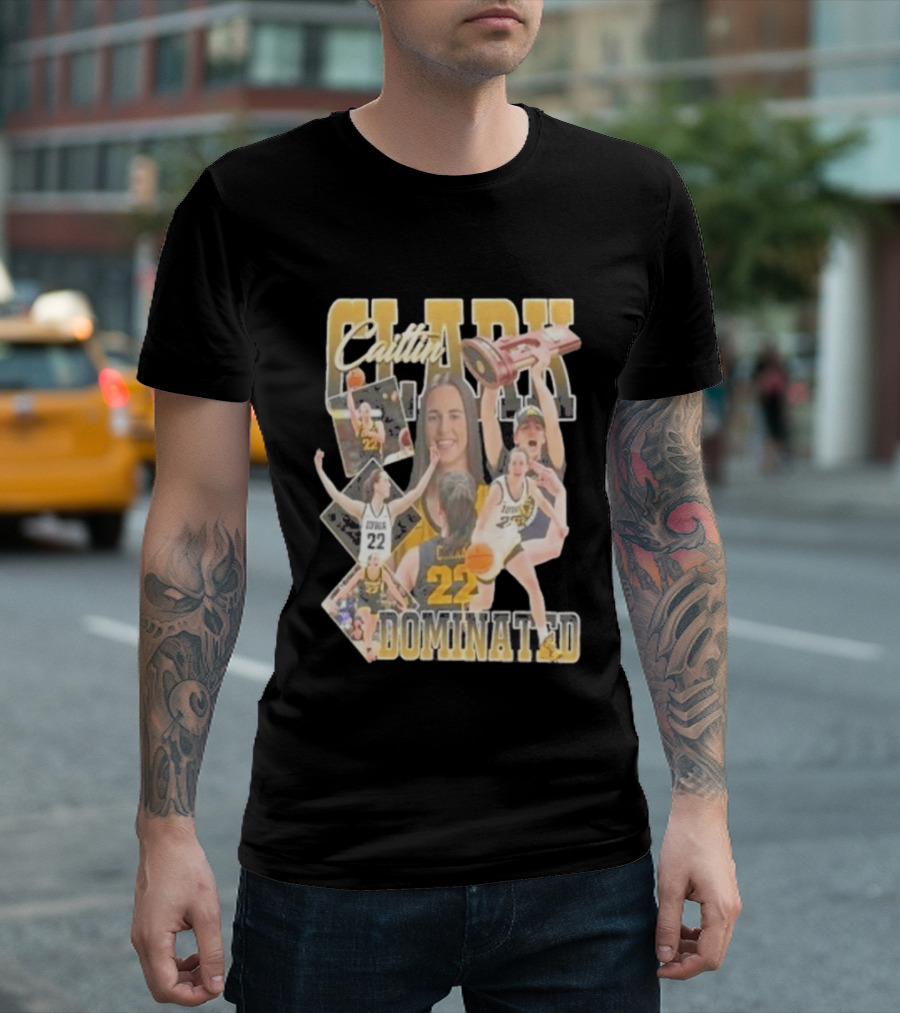 Clark Caitlin Iowa Basketball Number 22 Dominated T-Shirt