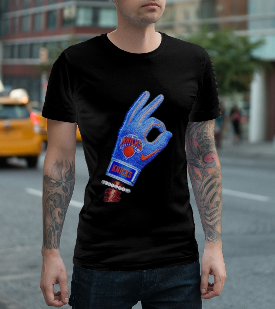 Drake Iceman New York Knicks Hand Glove Basketball T-Shirt