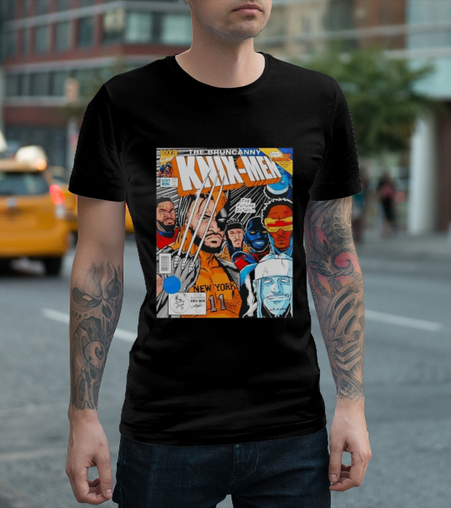 Jalen Brunson New York Bruncanny Knix Men Comic Knicks T-Shirt