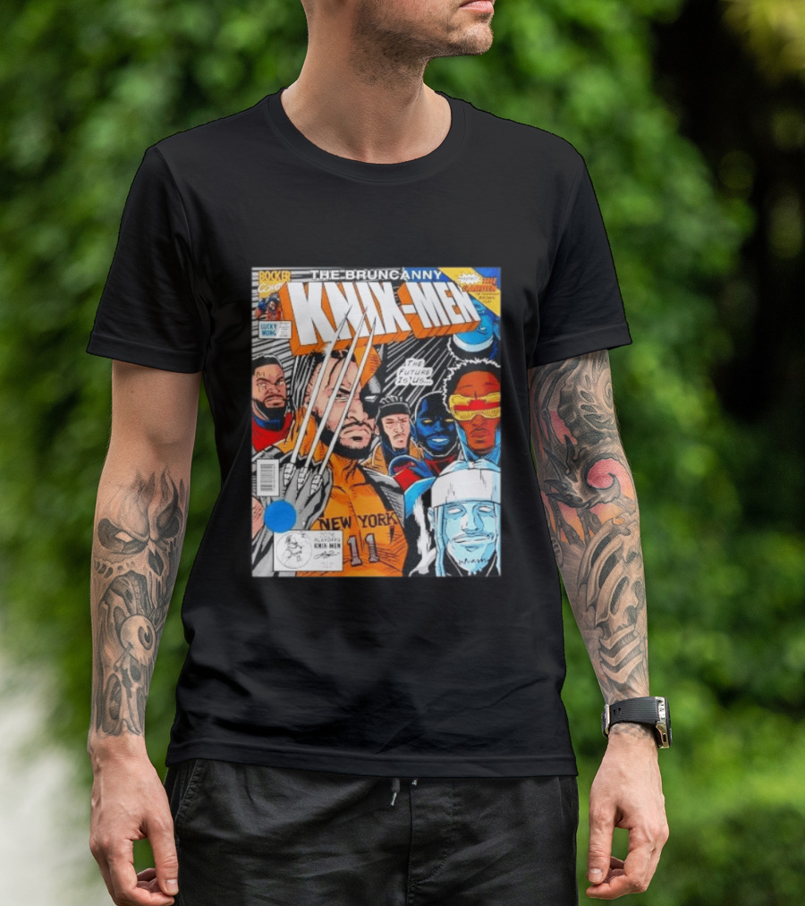 Jalen Brunson New York Bruncanny Knix Men Comic Knicks T-Shirt