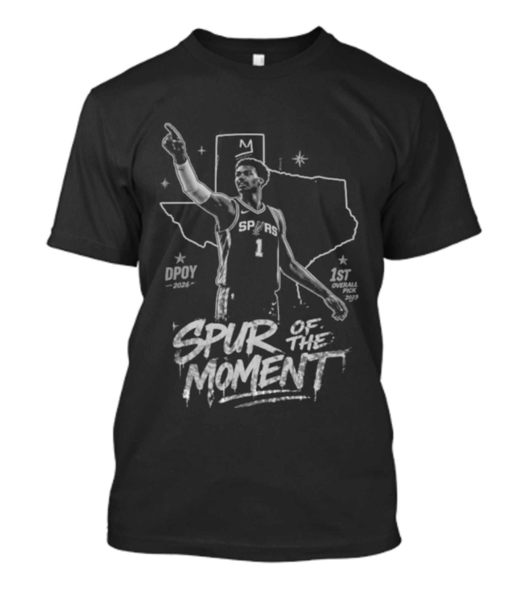 Victor Wembanyama San Antonio Spurs Spur Of The Moment DPOY 2026 T-Shirt