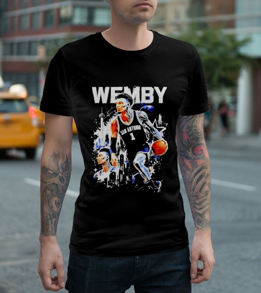 Wemby Half Alien Victor Wembanyama San Antonio Spurs Basketball Player T-Shirt