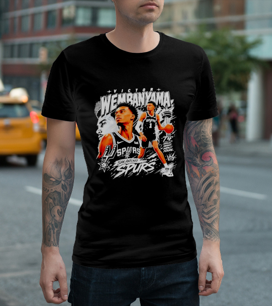 Victor Wembanyama Spurs Basketball Skills Impact 74 T-Shirt
