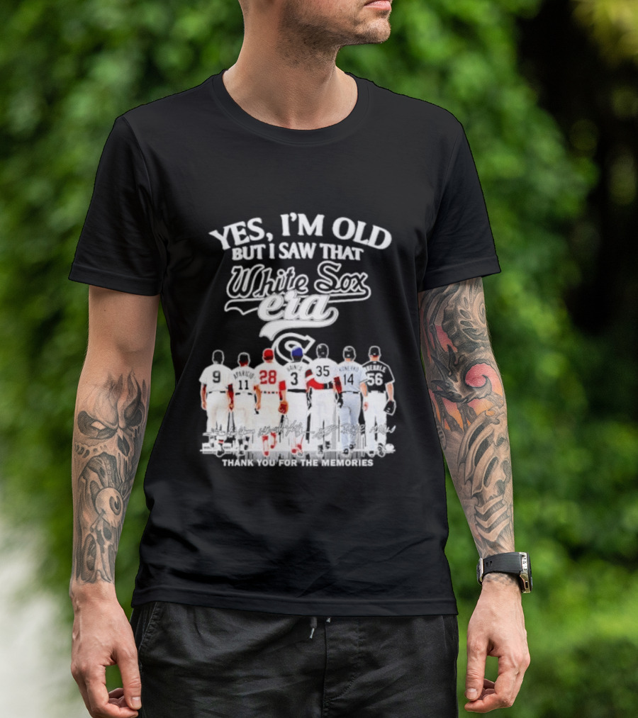 Yes I'm Old But I Saw That White Sox Era Players Skyline T-Shirt