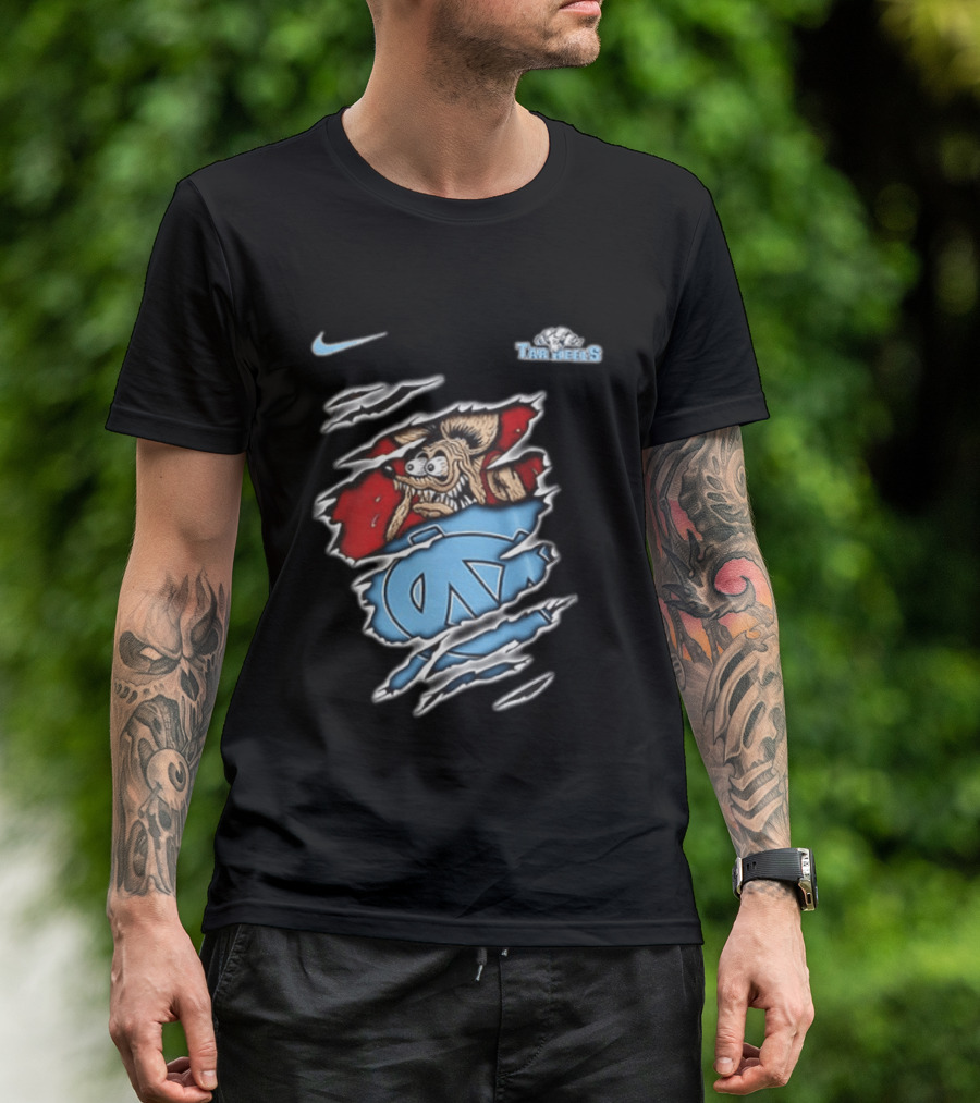 Nike North Carolina Tar Heels NCAA Rat Fink Built To Not To Bow Blue White T-Shirt