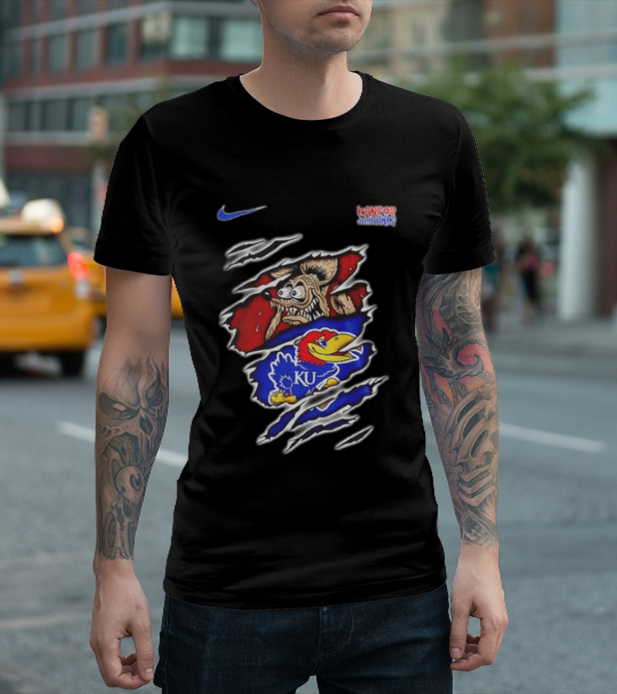 Kansas Jayhawks NCAA Nike Rat Fink Built To Not Bow KU Jayhawk T-Shirt