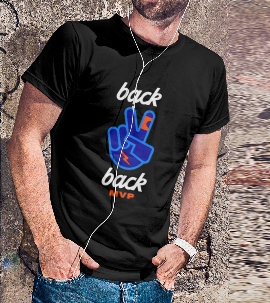 Oklahoma City Thunder Shai Gilgeous Back 2 Back MVP T-Shirt