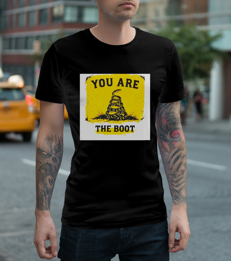You Are The Boot ICE Gadsden Snake Yellow T-Shirt