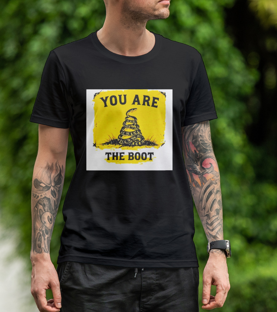 You Are The Boot ICE Gadsden Snake Yellow T-Shirt