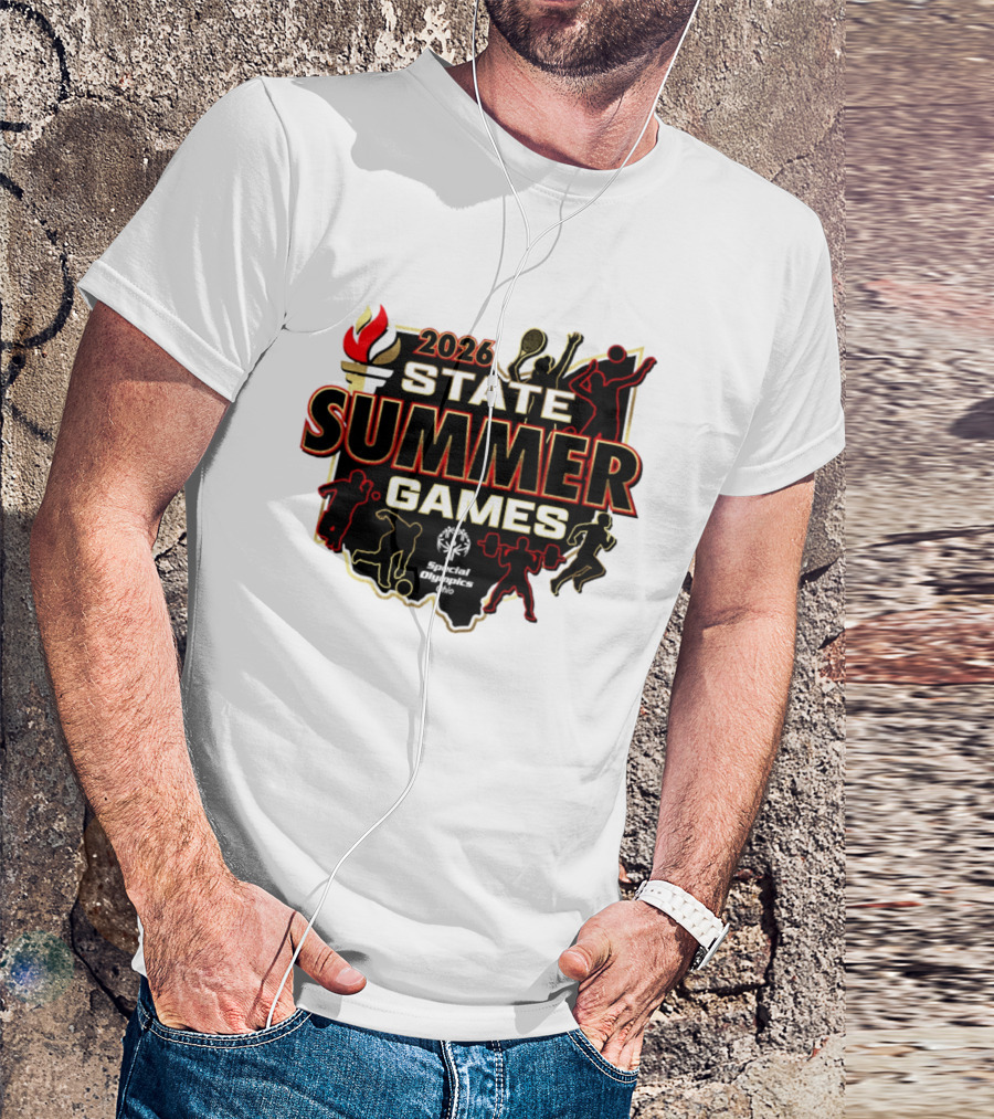 2026 State Summer Games Athletic Silhouettes And Torch T-Shirt