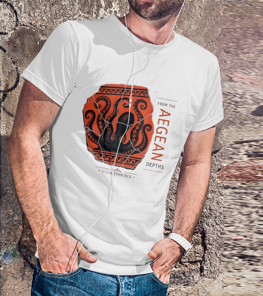 Ancient Aegean Octopus From The Aegean Depths Circa 1500 BCE T-Shirt