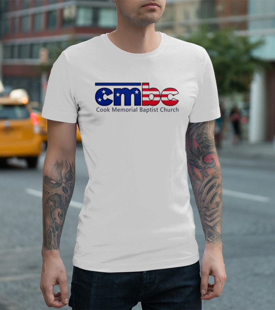 CMBC Cook Memorial Baptist Church Stars And Stripes US Flag T-Shirt