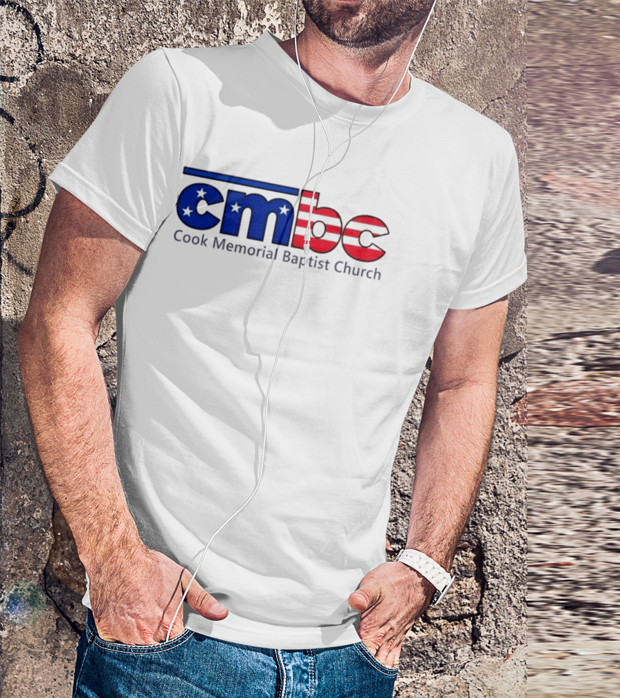 CMBC Cook Memorial Baptist Church Stars And Stripes US Flag T-Shirt