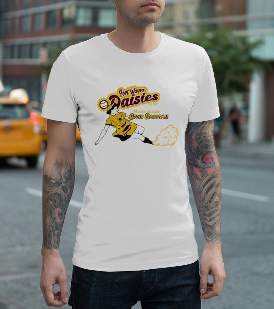 Fort Wayne Daisies Major League Girls Baseball Est 1943 Vintage Style Sportswear T-Shirt