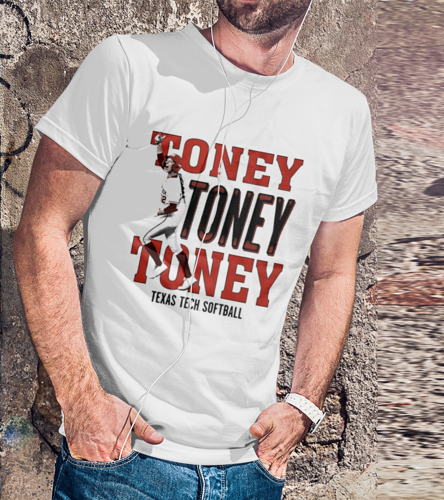 Toney Texas Tech Softball Player Victory Pose T-Shirt