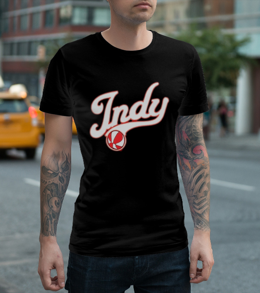 Indy Baseball Red 2023 Casual Classic Sports Style Retro Look T-Shirt